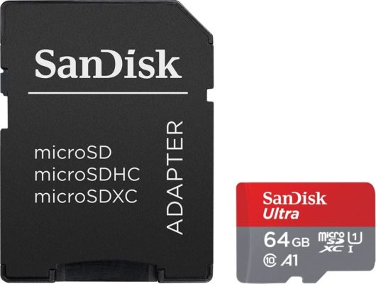 SanDisk Ultra 64GB MicroSDXC Speicherkarte + SD-Adapter