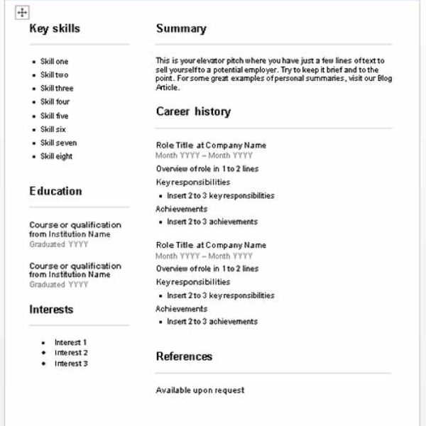 Backpacker Resume Template - Working Holiday Blog